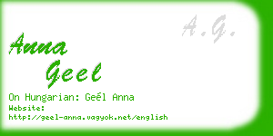 anna geel business card